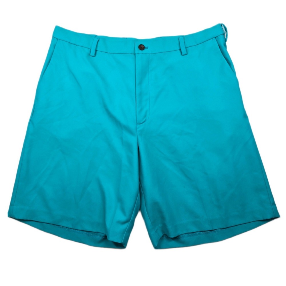 Chaps Golf Shorts Mens 38 Teal Blue Flat Front Performance 78‎ Ralph Lauren